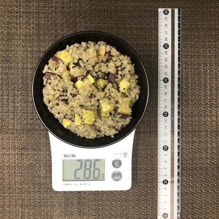 丼1杯・1人前の玄米のサツマイモご飯