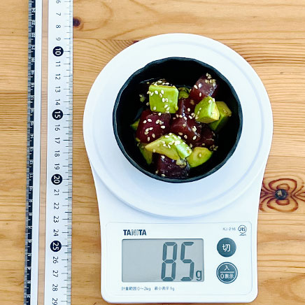 豆鉢1杯分のポキサラダ