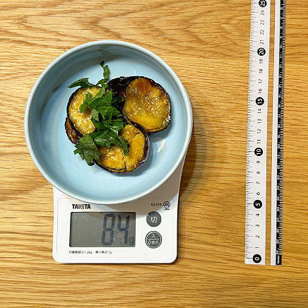 中鉢1杯分のなすの照り焼き