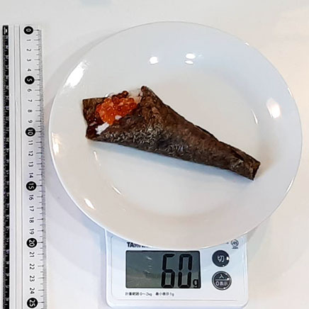 1本分のいくら手巻き寿司