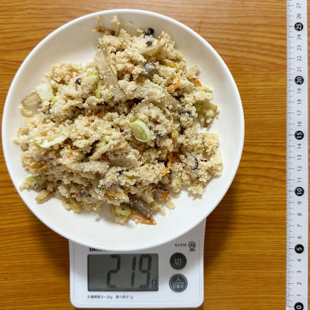 中皿1皿分のおからの煮物