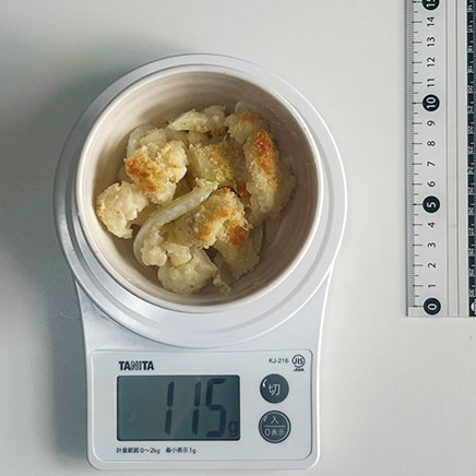 小鉢1杯分のカリフラワーのグラタン