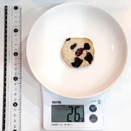1枚のブルーベリークッキー