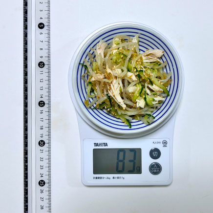 小皿1皿分のささみともやしのナムル