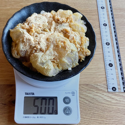 小皿1皿分のタピオカ粉のわらび餅