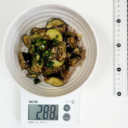 丼1杯分のなす丼