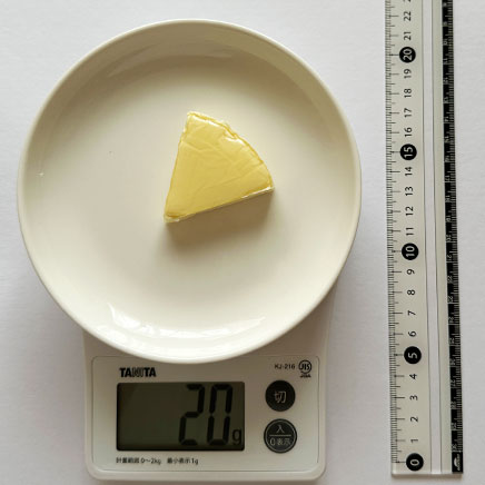 1切れ分のはちみつチーズ