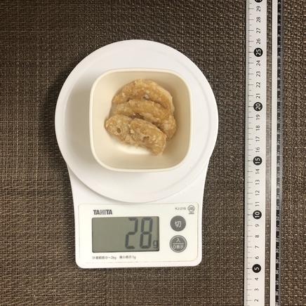 3切れ分のレンコンの唐揚げ