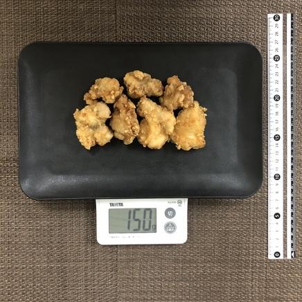 中皿1皿・1人前の鶏もも肉皮なしの唐揚げ