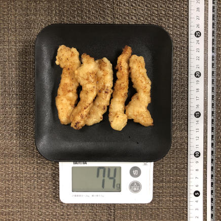 1/2人前の鶏胸肉のフライ