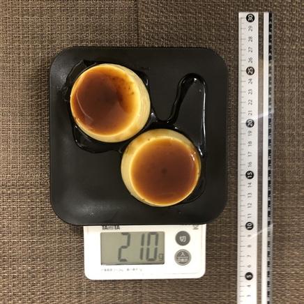 プリンカップ2個分の堅焼きプリン