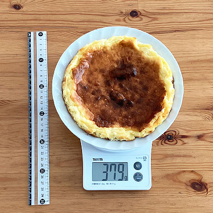 18cm型1ホール分のバスクチーズケーキ