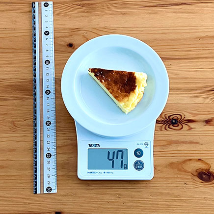 18cm型8等分のバスクチーズケーキ