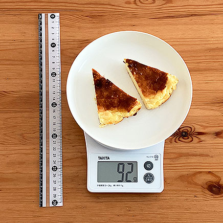 18cm型8等分2個分のバスクチーズケーキ