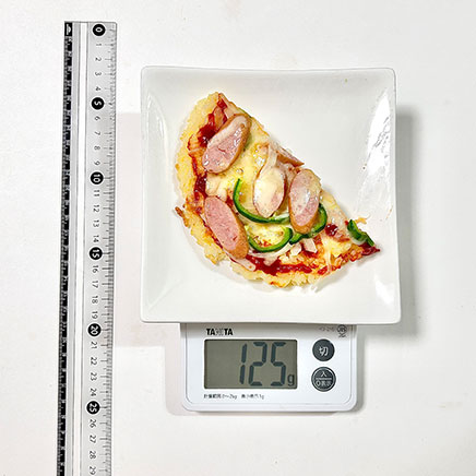 1/2枚分のご飯ピザ