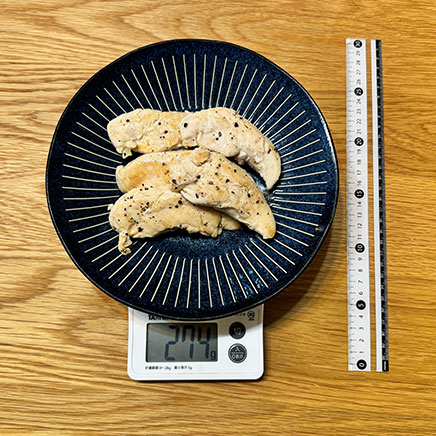 大皿1皿分のささみの塩胡椒焼き