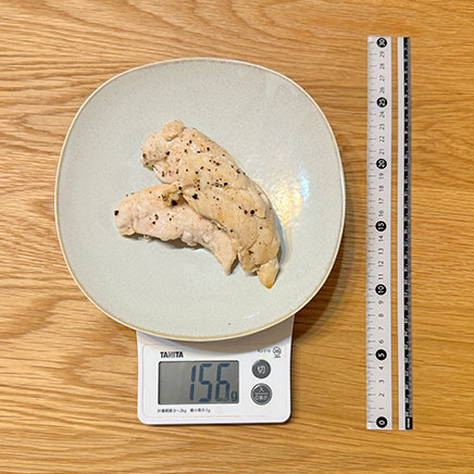 中皿1皿分のささみの塩胡椒焼き