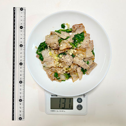 大皿1皿分のサンチュの炒め物