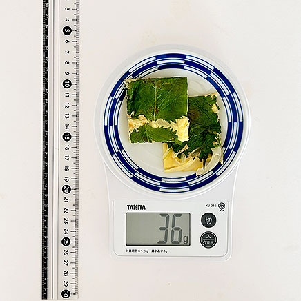 小皿1皿分のシソのチヂミ