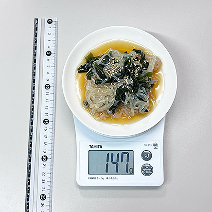 中皿1皿分のしらたきの酢の物