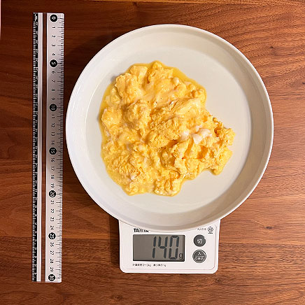 大皿1皿分のチーズスクランブルエッグ