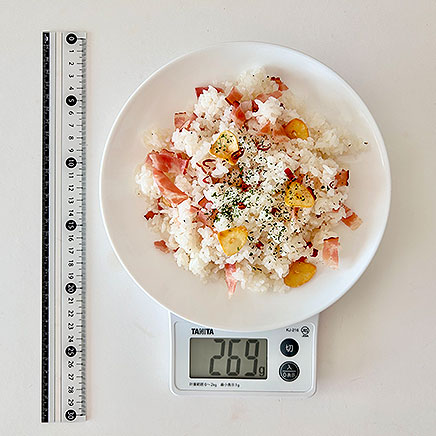 大皿1皿分のペペロンチーノチャーハン