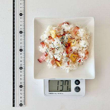 中皿1皿分のペペロンチーノチャーハン