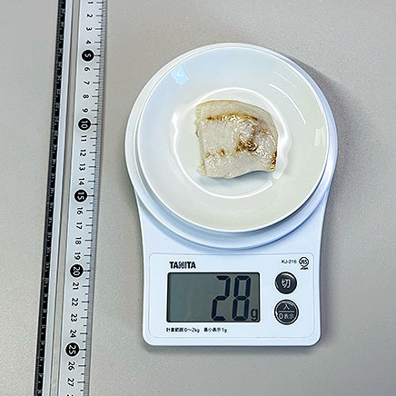 1/2切れ分のメカジキの塩焼き