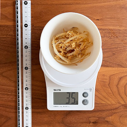 小鉢1杯分のもやしの卵炒め