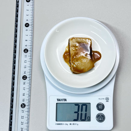 1/2切れ分のメカジキの照り焼き