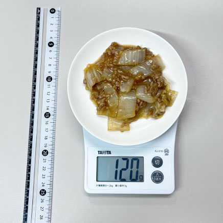 小皿1皿分の白菜とひき肉のあんかけ