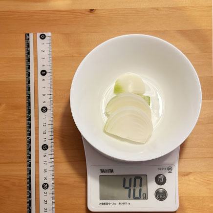 丼1杯分の酢豚丼に使った玉ねぎ