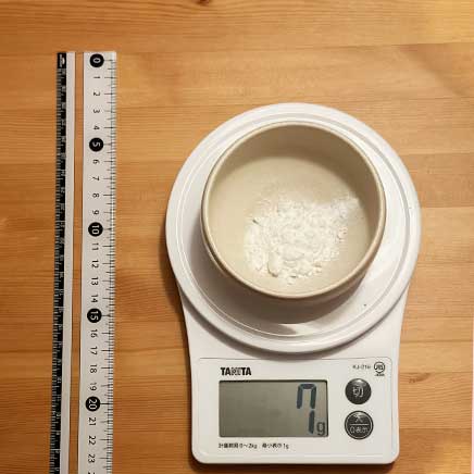 丼1杯分の酢豚丼に使った片栗粉