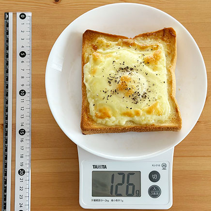 食パン1枚分の卵チーズトースト