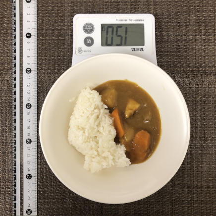 中皿1皿分の鶏胸肉のカレー