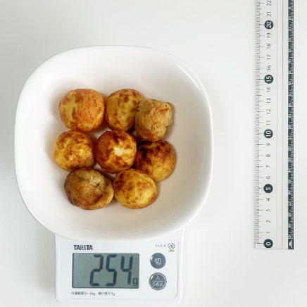 8個分のチーズたこ焼き