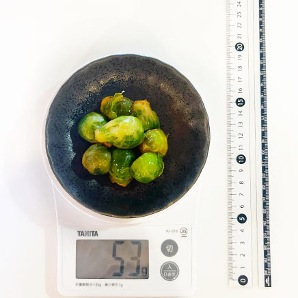 小皿1皿分の芽キャベツの炒め物