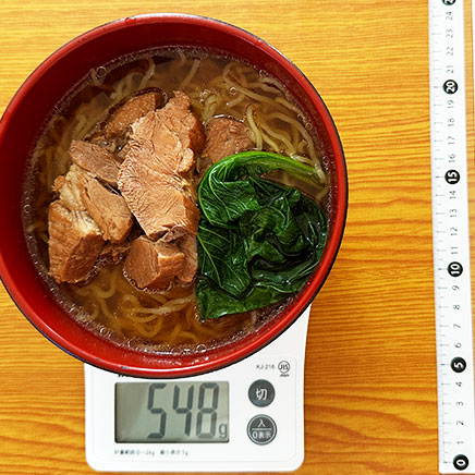 丼1杯分の角煮ラーメン