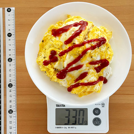 中皿1皿分の豆腐オムライス