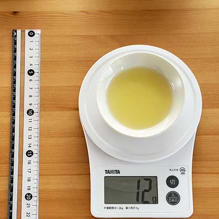 中皿1皿分の豆腐オムライスに使ったサラダ油