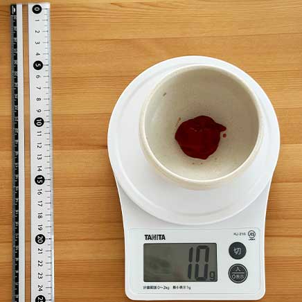 中皿1皿分の豆腐オムライスに使ったケチャップ