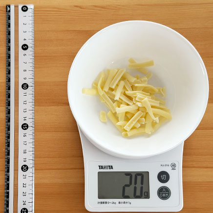 中皿1皿分の豆腐オムライスに使ったプロセスチーズ