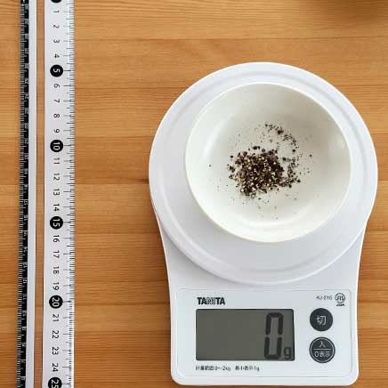 中皿1皿分の豆腐オムライスに使ったこしょう