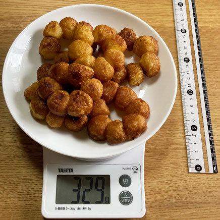 6個分のタピオカ粉のドーナツ