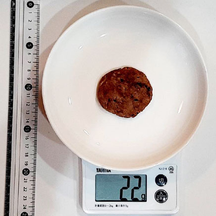 1枚分の小豆クッキー