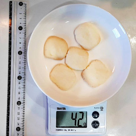 5枚分のコーンスターチクッキー