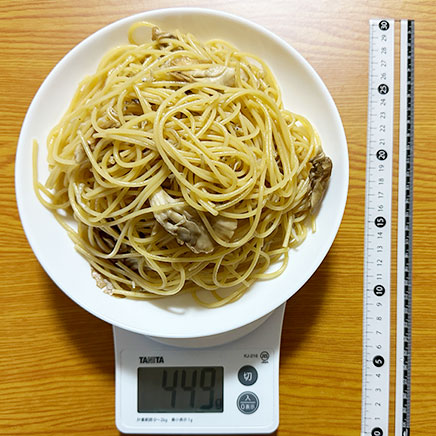 深皿(大)1皿分のきのことしらすの和風パスタ