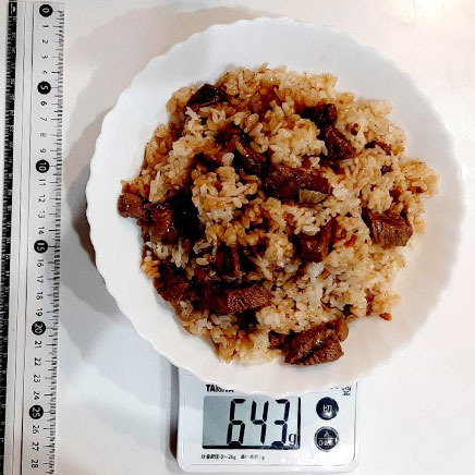 大皿1皿分のステーキピラフ