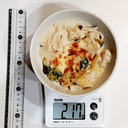 深皿（小）1皿分の米粉のグラタン