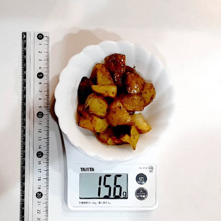 小皿1皿分のジェノベーゼポテト